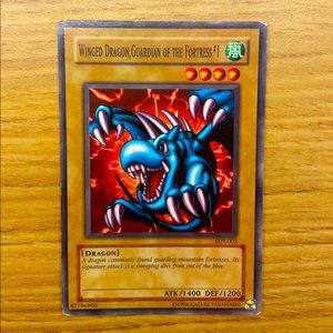 2002 winged dragon, guardian of the fortress #1 sdy-003 yugioh card